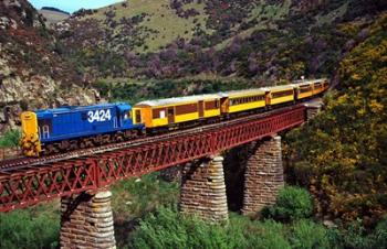 Taieri Gorge Train, near Dunedin, Otago, New Zealand | Obraz na stenu