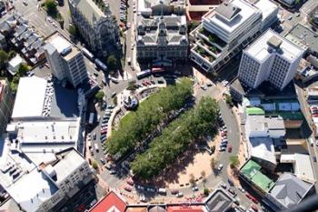 Aerial view of Octagon, Dunedin, New Zealand | Obraz na stenu