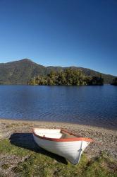 Dinghy, Hans Bay, Lake Kaniere, South Island, New Zealand | Obraz na stenu