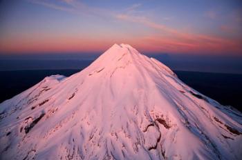 Mountain Alpenglow, Taranaki, North Island, New Zealand | Obraz na stenu