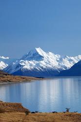 Aoraki Mount Cook and Lake Pukaki, Mackenzie Country, South Canterbury, South Island, New Zealand | Obraz na stenu