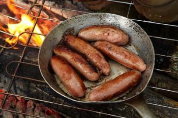 Cuisine, Sausages on campfire, South Island, New Zealand | Obraz na stenu