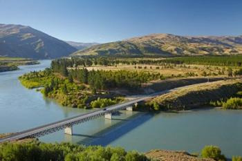 Bannockburn Bridge and Kawarau Arm, Lake Dunstan, South Island, New Zealand | Obraz na stenu