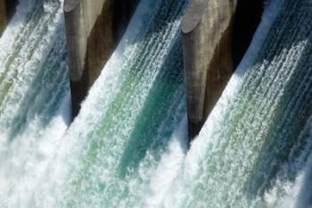 Water from Clyde Dam, Otago, South Island, New Zealand | Obraz na stenu