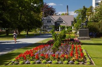 Curator's House and Botanic Gardens, Hagley Park, Christchurch, South Island, New Zealand | Obraz na stenu