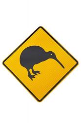 Kiwi Warning Sign, New Zealand | Obraz na stenu
