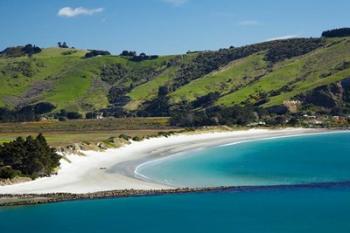 Otago Harbor and Aramoana Beach, Dunedin, Otago, New Zealand | Obraz na stenu
