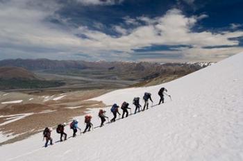 New Zealand, South Island, Potts Range, Climbing | Obraz na stenu