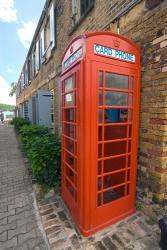 Red Telephone box, Nelson's Dockyard, Antigua | Obraz na stenu