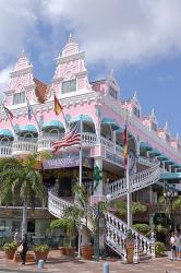 Dutch Architecture of Oranjestad Shops, Aruba, Caribbean | Obraz na stenu