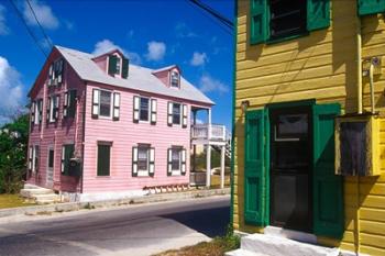 Colorful Loyalist Home, Governor's Harbour, Eleuthera Island, Bahamas | Obraz na stenu