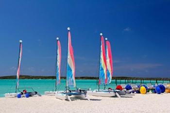 Sailing rentals, Beach, Castaway Cay, Bahamas, Caribbean | Obraz na stenu