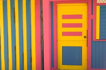 Colorful Doorway, New Providence Island, Bahamas, Caribbean | Obraz na stenu