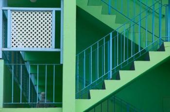 Hotel Staircase (horizontal), Rockley Beach, Barbados | Obraz na stenu