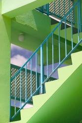 Hotel Staircase (vertical), Rockley Beach, Barbados | Obraz na stenu