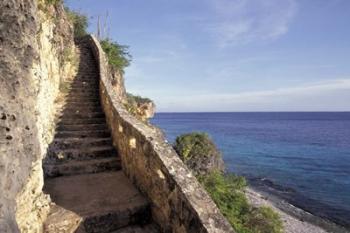 1,000 Steps Limestone Stairway in Cliff, Bonaire, Caribbean | Obraz na stenu
