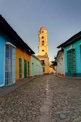 Bell Tower, Plaza Mayor at sunrise, Trinidad, Cuba | Obraz na stenu
