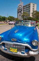 Havana, Cuba, Classic cars in Revolution Square | Obraz na stenu