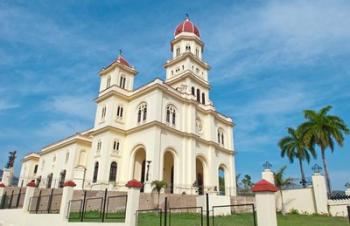 Santiago, Cuba, Basilica El Cabre, Church steeple | Obraz na stenu