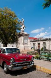 1957 Chevy car parked downtown, Mantanzas, Cuba | Obraz na stenu