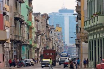 Old and new buildings, Havana, UNESCO World Heritage site, Cuba | Obraz na stenu