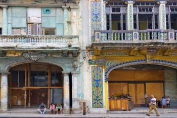 Old building in the historic center, Havana, Cuba | Obraz na stenu