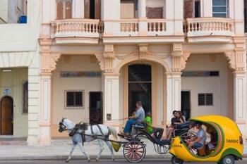 Horse cart, historic center, Havana, UNESCO World Heritage site, Cuba | Obraz na stenu