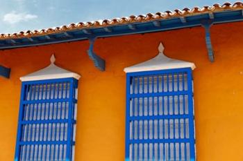 Central America, Cuba, Trinidad Windows of Trinidad, Cuba | Obraz na stenu