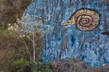 Cuba, Pinar del Rio, Vinales, Mural de Prehistoria | Obraz na stenu