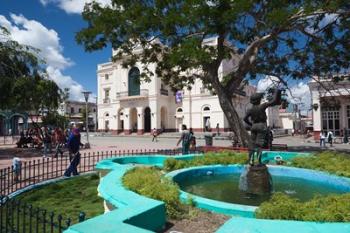 Cuba, Santa Clara, Parque Vidal, Teatro La Caridad | Obraz na stenu