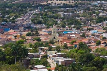 Cuba, Sancti Spiritus, Trinidad, Aerial view of town | Obraz na stenu