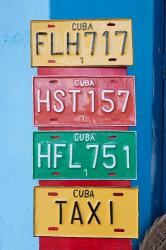 Cuba, Sancti Spiritus, Trinidad, souvenir license | Obraz na stenu