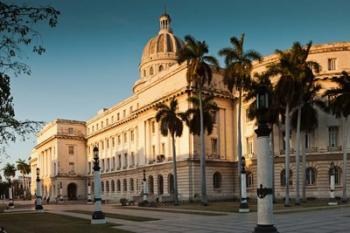 Cuba, Havana, Capitol Building, sunset | Obraz na stenu