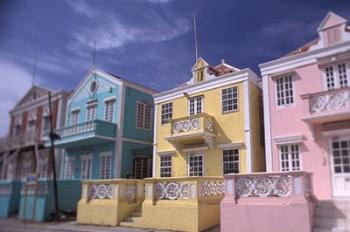 Caribbean architecture, Willemstad, Curacao | Obraz na stenu