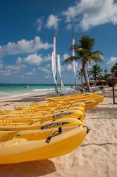 Kayaks and sailboats, Bavaro, Higuey, Punta Cana, Dominican Republic | Obraz na stenu