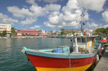 Fish Sellers at the Waterfront, Grande Terre, Guadaloupe, Caribbean | Obraz na stenu