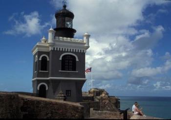 Tower at El Morro Fortress, Old San Juan, Puerto Rico | Obraz na stenu