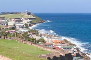 View towards El Morro from Fort San Cristobal in San Juan, Puerto Rico | Obraz na stenu
