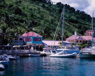 Sopers Hole Wharf, Pussers Landing, Frenchmans Cay, Tortola, Caribbean | Obraz na stenu