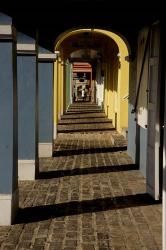 Caribbean, USVI, St Croix, Christiansted, Path Arches | Obraz na stenu