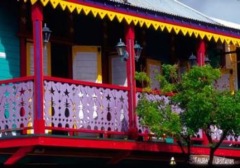 Dutch Buildings in Philipsburg, St Maarten, Caribbean | Obraz na stenu