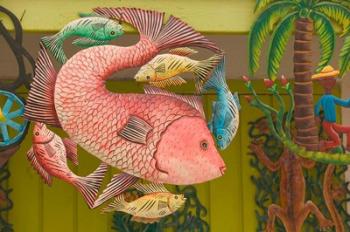 Fish Souvenir at Al Vern's Craft Market, Turks and Caicos, Caribbean | Obraz na stenu