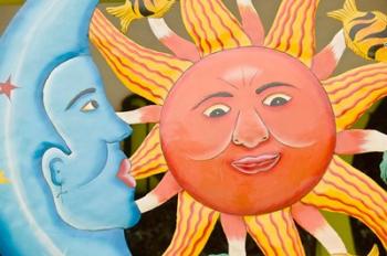 Sun and moon Souvenirs at Al Vern's Craft Market, Turks and Caicos, Caribbean | Obraz na stenu