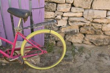 Colorful Bicycle on Salt Cay Island, Turks and Caicos, Caribbean | Obraz na stenu