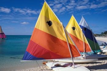 Sailboats on the Beach at Princess Cays, Bahamas | Obraz na stenu
