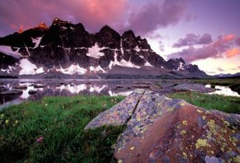 The Ramparts Viewed in Reflection, Tanquin Valley, Jasper National Park, Alberta, Canada | Obraz na stenu