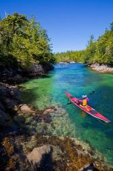British Columbia, Vancouver Island, Sea kayakers | Obraz na stenu