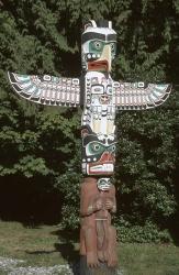 Totem Pole at Stanley Park, Vancouver Island, British Columbia, Canada | Obraz na stenu