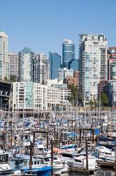Marina on False Creek, Downtown Vancouver, BC, Canada | Obraz na stenu