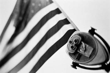 Black and White American Flag | Obraz na stenu